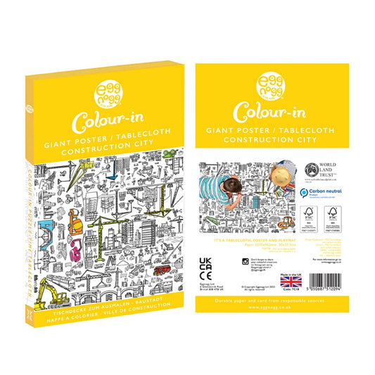 Construction colouring table cloth/Giant poster