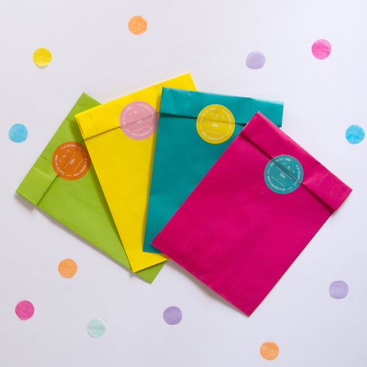 Bright Coloured Party Bags