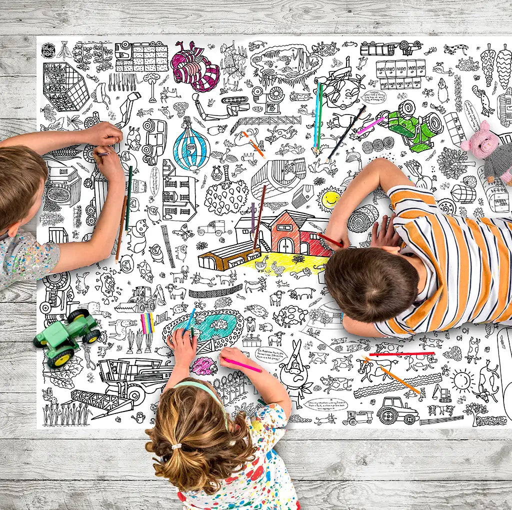 Farm colouring table cloth/Giant poster